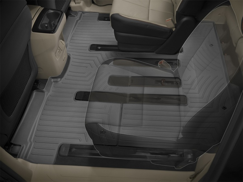 Picture of WeatherTech WT FloorLiner-Rear-Blk Floor Mats - 447092