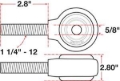 Picture of SPC Performance SPC XAXIS Rod End Ball Joint - 15748