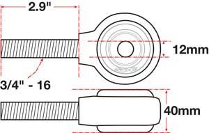 Picture of SPC Performance SPC XAXIS Rod End Ball Joint - 15752