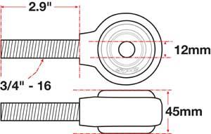 Picture of SPC Performance SPC XAXIS Rod End Ball Joint - 15764