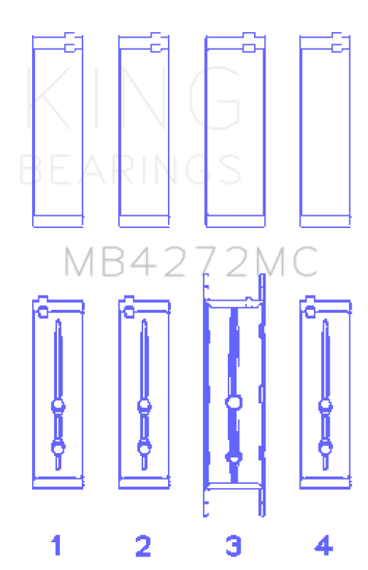 Picture of King Engine Bearings KING Main Bearings - MB4272MC