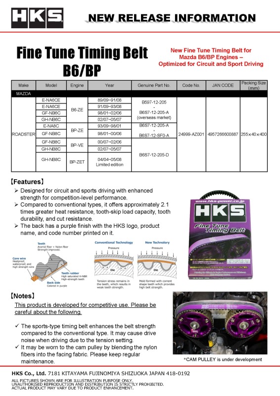 Picture of HKS Timing Belt - 24999-AZ001
