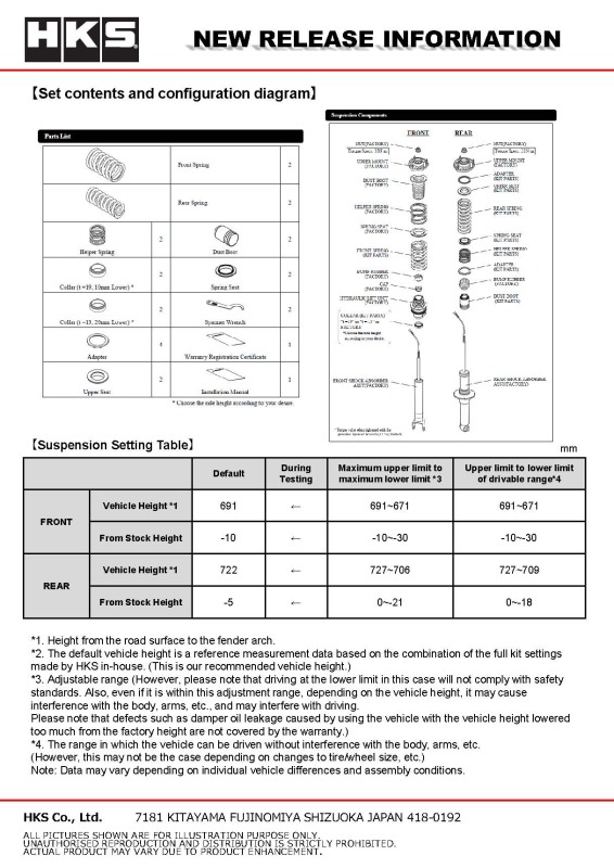 Picture of HKS Hipermax Touring Coilovers - 80280-AA001