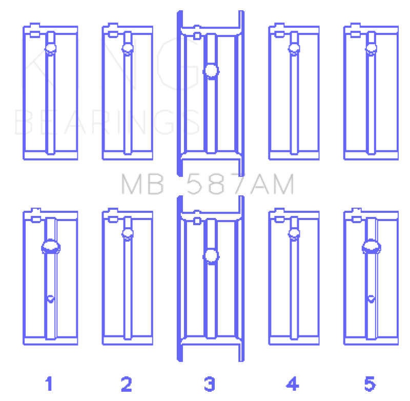 Picture of King Engine Bearings KING Main Bearings - MB587AM0.25