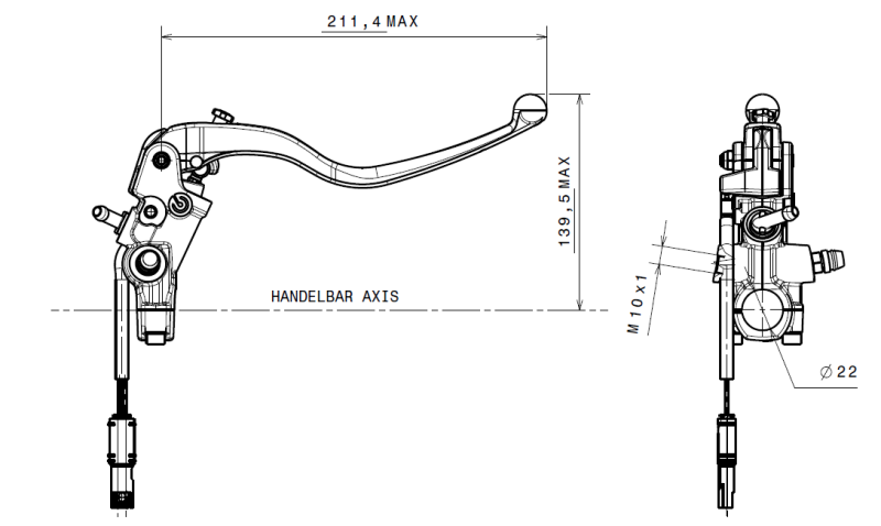 Picture of Brembo Powersports BRE Master Cylinders Brake Master Cylinder - 910D54890