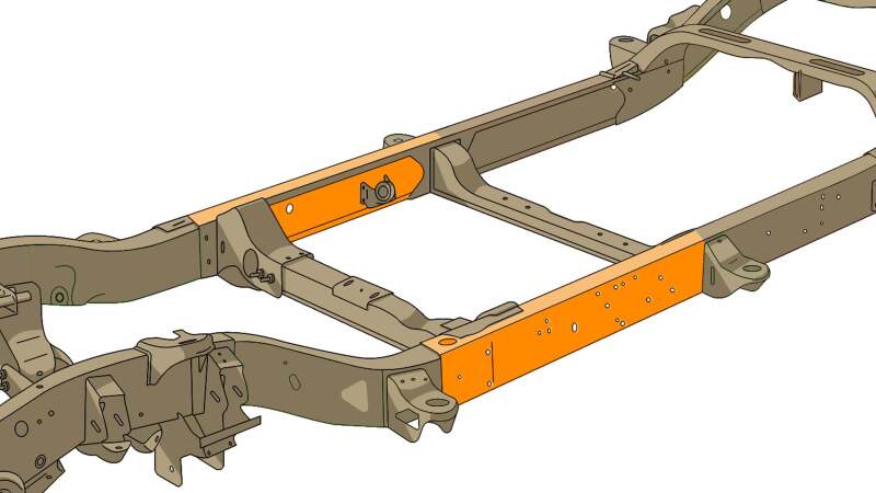 Picture of RBR Frame Section - Rustbuster Center Forward Frame Section Left Side rbrRB7313L
