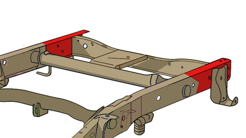 Picture of RBR Rear Frame Section - Rustbuster Rear Frame Section rbrRB7349L