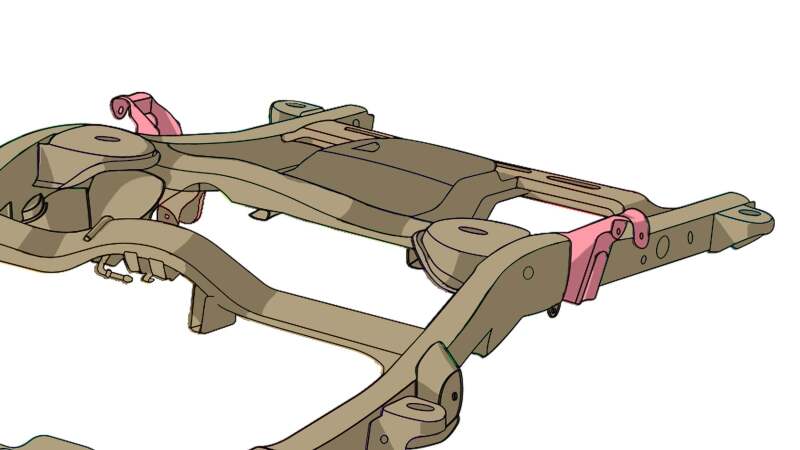 Picture of RBR Rear Frame Section - Rustbuster Rear Shock Mount Left Side rbrRB7405L