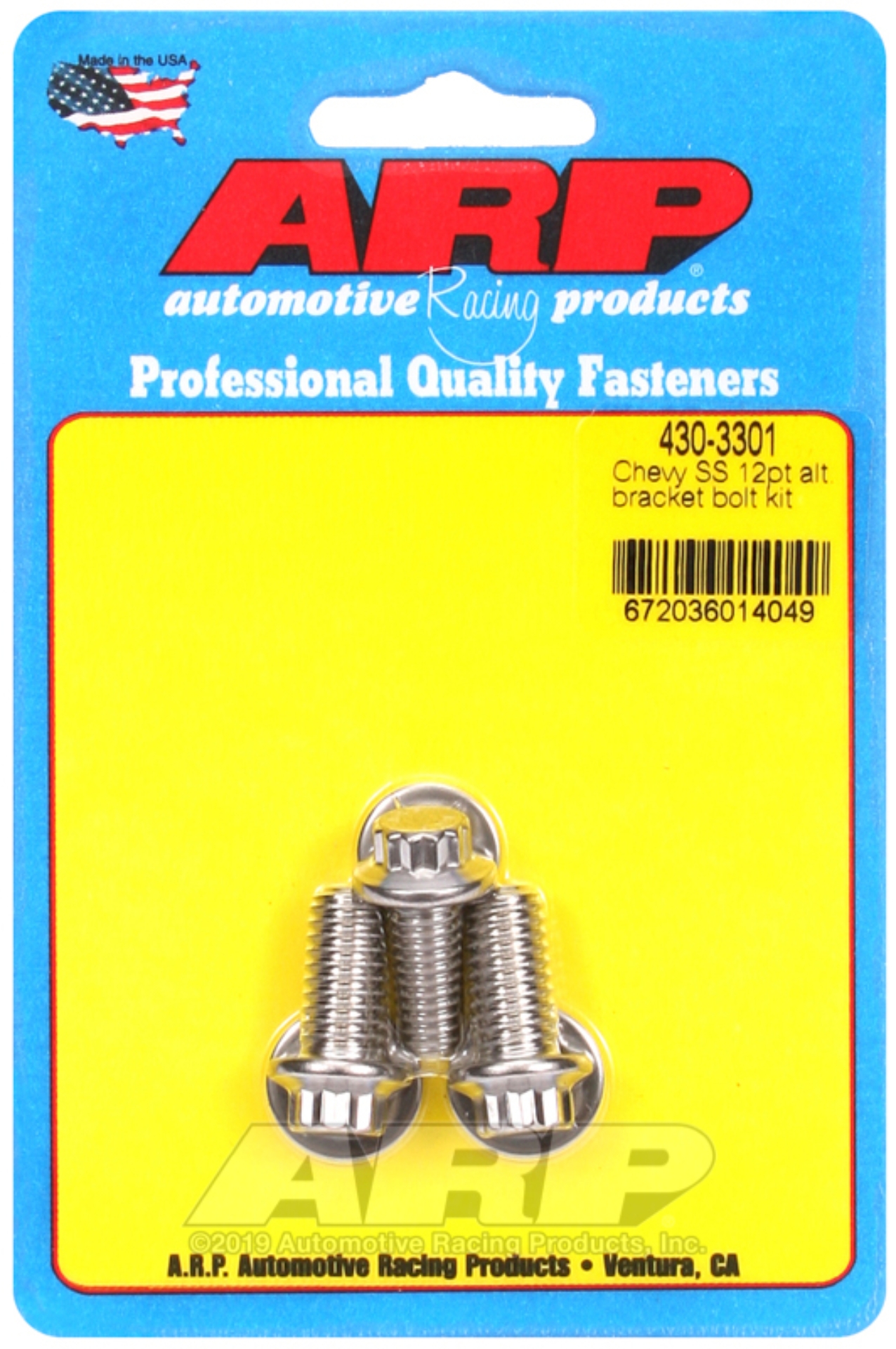 Picture of ARP Alternator Bracket Bolt Kits - 430-3301